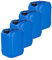 kanister-vertrieb® Lot de 4 bidons à eau en plastique sans BPA Bleu DIN61 20 l