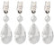 Tischdeckenbeschwerer-Set, 4-teilig, Tischdeckenbeschwerer mit Metallclip-Set, Kristallglas, Tropfenförmige Prismen, Anhänger, Tischdeckenbeschwerer für Dekoration, Picknick