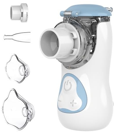 FEELLIFE Inhalationsgerät Kinder Baby, Inhalator Erwachsene Kinder, Vernebler Inhaliergerät Kinder, Nebulizer Inhalator Leiser Unter 25 dB, Tragbar Inhalationsgerät Effektiv bei Atemwegserkrankungen