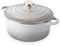 Cocotte en Fonte Émaillée – Casserole Faitout avec Couvercle, Antiadhésif, Marmite pour Induction et Four, 2.9 Liter – Gris – par Nuovva