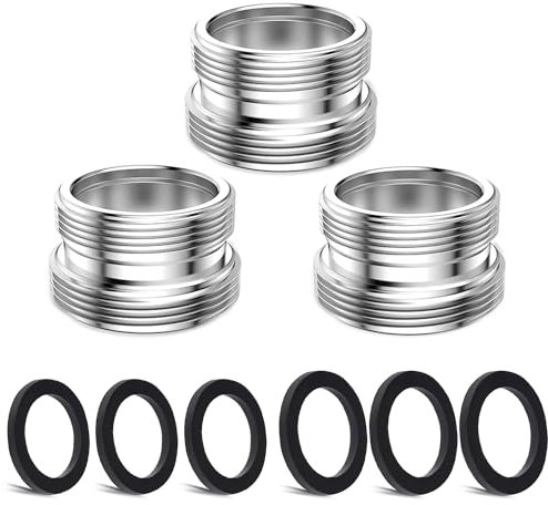 3 Pezzi Corredo Dell'Adattatore Del Rubinetto, Maschio M22mm a Maschio M20mm Filo conduttore Kit adattatore per aeratore da cucina adattatore per rubinetto del lavandino Tubo per filtro dell'acqua