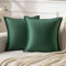 Samt Kissenbezug Kissenhülle Dekorative Sofakissen Haushalt Dekokissen Flansch Kissenbezüge Modern Quadrat Zierkissen mit Verstecktem Reißverschluss Sofa Schlafzimmer 2er Set 40x40 cm Grün