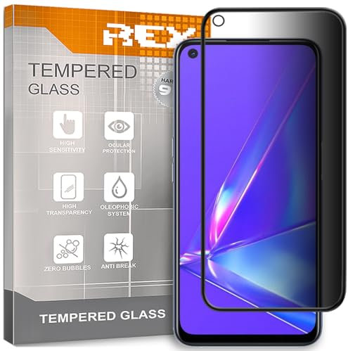 REY Protector de Pantalla Antiespía para OPPO A72 4G - A72 5G, Cristal Vidrio Templado Premium