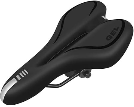 Naturvibes Fahrradsattel SpeedGel MTB-Sattel 3.0 Herren stoßdämpfend Bequem Mountainbike-Sattel Langstreckenkomfort （28x16x7cm） (schwarz)