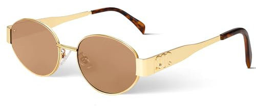 Sonnenbrille Herren,Damen,Polarisiert,Sonnenfinsternis Brille,Gold,Braun,UV400 Schutz,Klassisch Design,über Normale Brille, Modisch für Outdoor, Autofahren, Reisen,Geschenke für frauen,nur 32.4g