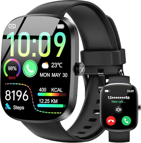 OUKITEL Smartwatch Uomo Donna, 1.91 Orologio Smartwatch con Effettua/Risposta Chiamate, 140+Modalità Sportive Impermeabile IP68, Smart Watch con Monitoraggio del SpO2/Sonno/Contapassi per IOS/Android