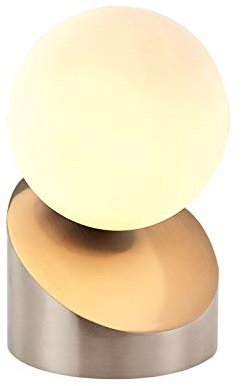 Led Tischleuchte Touch AN/AUS Nachttischlampe Nachttischleuchte Lampe Leuchte 1flg Alisa Nickel matt incl.1xG9,3W H:16cm