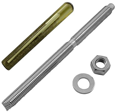 Lumonic Ankerstange + Verbundankerpatrone M12 x 160 Edelstahl A4 I Zur Verwendung als Metalldübel, Bolzenanker, Blitzdübel I Für verschiedene Arten Du