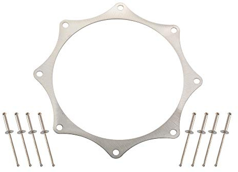 Stainless Exhaust Trim Ring for 3 exhaust w/rivets Turbo Supercharger 3.5 ID