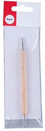 Rayher 35033000 Dot Painting Metallstift, 14 cm, 2 verschiedene Spitzen, 2 mm ø + 2,8 mm ø, ideal für die Punktemalerei