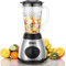 JUSANTE Countertop Blender, 1000W Professional Kitchen Blender for Shakes and Smoothies High Speed Ice Crusher Frozen Drinks 48oz Glass jar