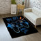 Sticker Superb. Carpet Bedroom 3D Modern Gamepad Gamer Teenage Child Boy Living Room Rug Non-slip Graffiti Game Console Decoration Carpet Action Button Flannel Soft Carpets (Black,40x60 cm)