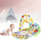 Spielmatte Baby mit Spielbogen, Spieldecke für Baby mit Musik und Lichtern, Spielzeug für Neugeborene Babys, Lernspielzeug für Jungen und Mädchen im Alter von 0-36 Monaten