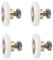 4 Piezas Ruedas para Puertas de Ducha de 25 mm, Rodamientos Mampara Ducha Ruedas de Mamparas de Baño, Ruedas Correderas Rodamientos Puertas Piezas de Repuesto, Accesorios de Baño