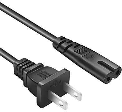 2 Prong AC Power Cord Charger Cable Fit for ONN. 100008736,JBL PartyBox 100 200 300 310 710 1000 On-The-Go Wireless Bluetooth Speaker Audio System Replacement (6ft)