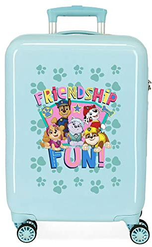 Paw Patrol Canine Patrol Friendship Fun Blue Kabinenkoffer 38 x 55 x 20 cm starres ABS-Seitenkombinationsschloss 34 l 2 kg 4 Doppelrollen Handgepäck