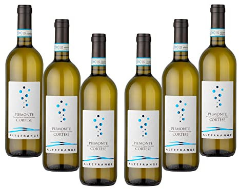 ALTE FRANGE | Vino Bianco Cortese Piemonte DOC 2024, Confezione da 6 Bottiglie da 750 ml