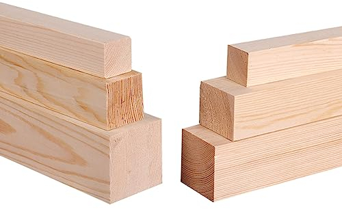 LVLDAWA Chevilles Carrées en Bois, Baguettes en Bois Dur Non Fini, Chevilles en Bois De Pin Robustes Réalisation Maquettes De Décoration Intérieure, Personnalisation (Couleur : Legno, Taille : 6X20C