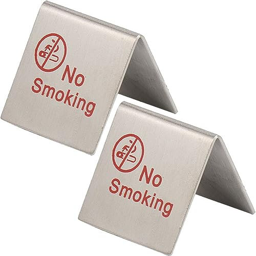 Wudaizhi 2 Stück Rauchverbotsschilder, Nichtraucher-Tischlogo-Indikator, Rauchverbotsschild, Tisch-Rauchverbotswarnschild für Restaurants, Büros, Cafés