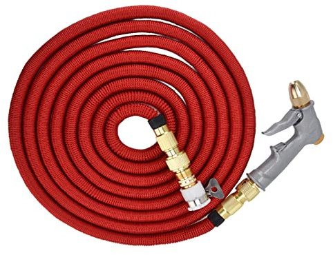 AUNMAS 50ft Expandable Garden Hose, 15m Garden Hose Pipe Sprinkler Flexible Retractable Hose Spray with 3/4 Nozzle Brass Fittings for Garden Irrigation, Watering Flowers, Car Washing