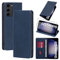 Vauki Coque Cuir pour 𝐒𝐚𝐦𝐬𝐮𝐧𝐠 𝐆𝐚𝐥𝐚𝐱𝐲 𝐒𝟐𝟑 𝟓𝐆 6.1 avec 1 Verre Trempé Etui à Rabat en PU Porte-Cartes Portefeuille Support Flip Housse Magnétique Antichoc Anti-Rayures Case,Bleu