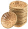 JEUIHAU 10 PCS 10 Inch Bamboo Bread Basket, Round Wicker Bread Basket Natural Bamboo Wicker Basket for Bread, Fruit and Snack Storage