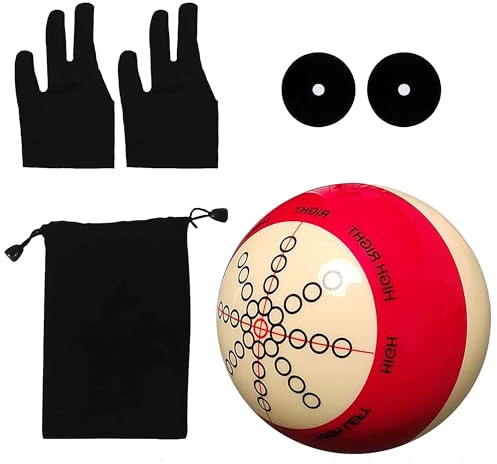 ANBOO Übungszubehör für Billard, Training, tragbar, nützliches Artefakt, mit Balltasche und Punkten für Billardtisch, für amerikanisches Billard, acht Kugeln