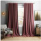 Gardinen Samt 2er Set, Thermovorhang Kälteschutz, Vorhänge Mit Ösen, Verdunklungsvorhänge, Curtains, Verdunkelungsvorhang für Deko Wohnzimmer Schlafzimmer (Staubige Rose,244 x 132cm (H x B))