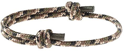 Motti Way Bracciale Uomo Corda Nautica, Braccialetto Marrone Chiaro Resistente E Durevole, Bracciali Resistente All'acqua Per Uomo E Donna, Braccialetti Da Surf Unisex Con Corda Regolabile