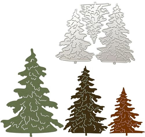 Mezrkuwr Stampi per Timbri di Natale, Fustelle per Albero di Natale, Scrapbooking, Album in Rilievo, Accessori per Fai da Te