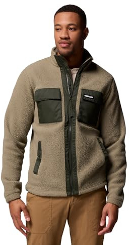 Columbia Men's Juniper Peak Full Zip Fleece, Full Zip Fleece Jacket, Stone Green/Greenscape, Medium