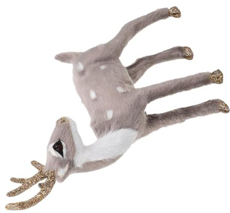 BESPORTBLE Realistische Rentierfiguren Aus Kunststoff Weihnachtsdekoration Für Innen Und Außenbereich Lebensechte Kleine Elchstatuen Für Festliche Dekoration