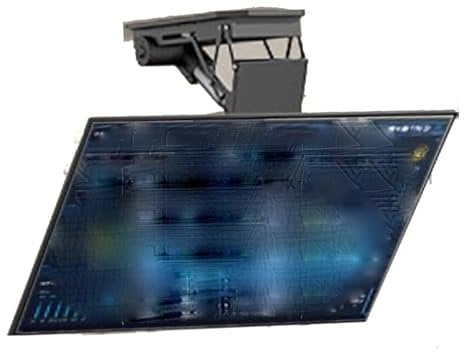 ZQMKQCEK Support de Montage TV électrique pour Plafond - Support Mural motorisé pour téléviseur, Compatible avec Les téléviseurs de 50 à 90 Pouces, Support de Plafond Rabattable motorisé pour télévis