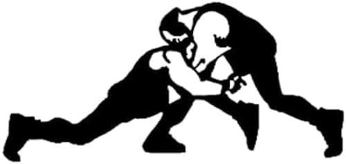 ZCHZCS Auto Aufkleber 13,9 * 6,5 cm Einzigartige Wrestling -Dekor -Autoaufkleber Vinyl Extreme Bewegung Silhouette