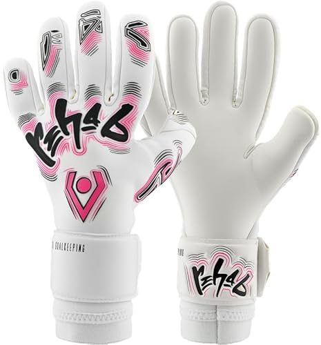 Rehab Torwarthandschuhe Fighter NC, ohne Fingerschutz, Fußballhandschuhe Unisex, mit Lasche, Größen: 7-11