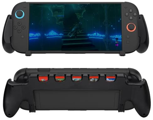 Mcbazel Poignée de Console pour Nintendo Switch 2, avec Emplacements pour Cartes Jeu, ABS Léger et Résistant, Installation Facile