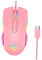 KOMBIUDA Souris RGB Filaire Ergonomique pour Jeux Souris USB-C Éclairage Réglable 800/1600/3600 Dpi Compatible Pc et Ordinateur Portable Couleur Rose