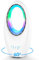 ThomP - Ventilador sin palas, ventilador silencioso de 57 cm, 3 velocidades, oscilación 60°, LED multicolor, modo silencioso, ventilador de columna para hogar y oficina, blanco