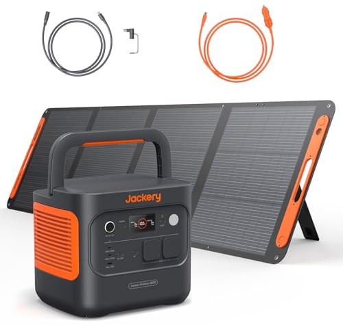 Jackery Explorer 2000 v2 Powerstation mit 200W Solarpanel & Zubehör-Set | 2042Wh Solargenerator mit 2200W AC, 0–80 % in 52 Min, inkl. 5m Verlängerungskabel & Kfz-Ladekabel für Off-Grid & Wohnmobil