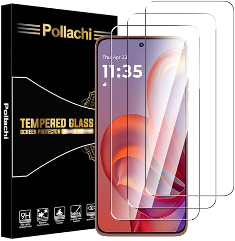 Pollachi [3 Piezas Protector de Pantalla para Motorola Moto Edge 60 Neo/Moto Edge 50 Neo,Cristal Templado,9H Dureza Anti-Arañazos,Antihuellas,HD Transparente,Ultra Resistente