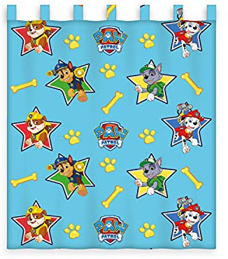 Klaus Herding Paw Patrol Vorhang, Polyester, Blau, 160 x 140 cm