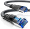 CSL - 0,5m Netzwerkkabel CAT 8 - LAN Kabel Patchkabel - Baumwollmantel - CAT8.1 High Speed Gigabit Ethernet Cable - 40 Gbits - S/FTP PIMF - RJ45 Stecker - Cat6 Cat7 Cat8 komp - 0,5 Meter - schwarz