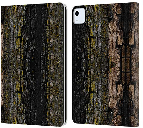 Head Case Designs Offizielle PLdesign Braune Rinde Holz Und Rost Drucke Leder-Wallet-Hülle Kompatibel mit Apple iPad Air 11 2020/2022/2024