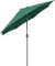 Yaheetech Parasol Sombrilla Jardín 230/270cm Inclinable Impermeable Protección UV Sombrilla Terraza Exterior Piscina Patio Balcón con Manivela Verde Oscuro