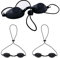 Lot de 3 paires de lunettes de bronzage IPL - Protection des yeux - Protection contre la lumière rouge et bleue - Pour patients en IPL, thérapie par la lumière infrarouge LED (noir, élastique fin)