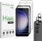 amFilm [2 Pack] Screen Protector for Samsung Galaxy S23 5G, Hybrid & Camera Lens Protector, Easy Installation Tray, Bubble Free