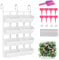 WMLBK Hanging Planter Bags, Wall Planting Pot with water basin Self-Watering Plant Pots with 4 Pots Vertical Living Green Wall for Indoor/Outdoor/Balcony (8Pcs-C)