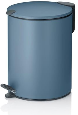 kela Kosmetikeimer 3l blau matt, Silent-Close-Deckel, Tretmülleimer Badezimmer MATS, Badmülleimer mit Inneneimer und Tragehenkel