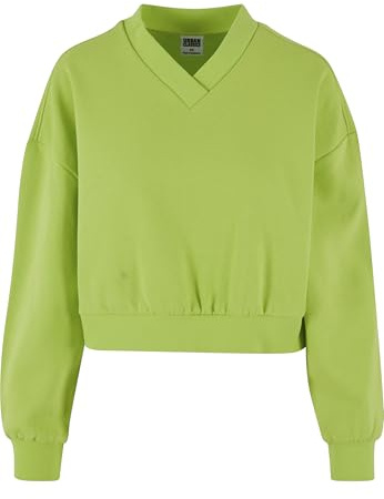 Urban Classics Damen Ladies Cropped V-Neck