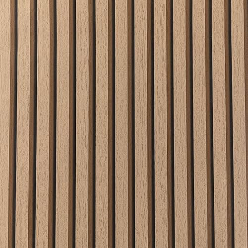Camiraft Wood Slats Wallpaper Brown Oak Natural Wooden Panelled Wallpaper Wooden Slat Wood Effect Modern Realism Contemporary Feature Wall,9.5 * 0.53M